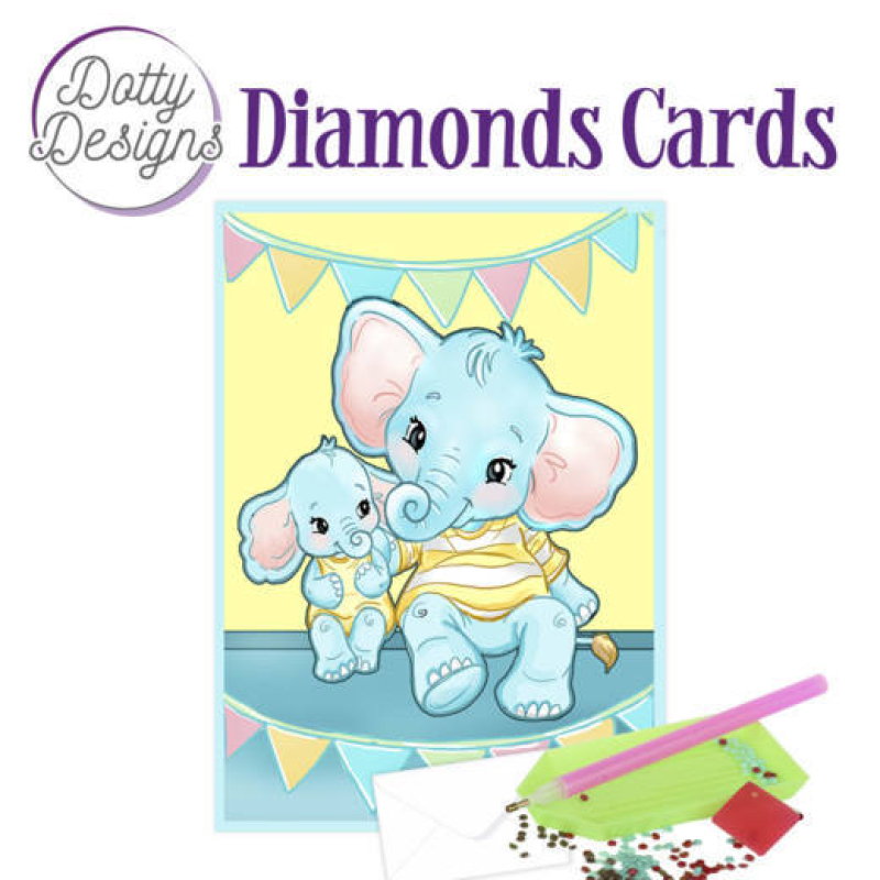 Dotty Designs Diamond Cards - Elephants